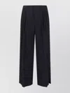 Dunst Straight Trousers With Pleats And Back Pocket In Black