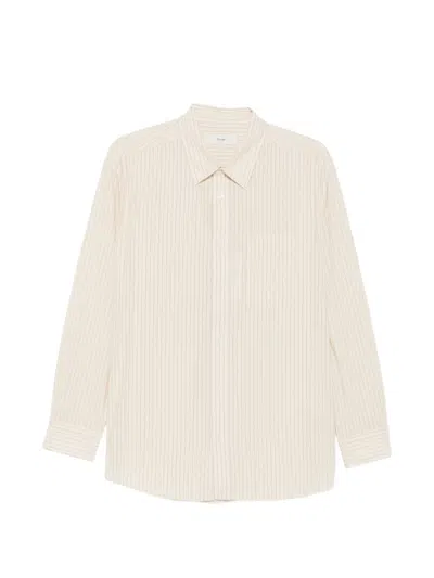 Dunst Striped Cotton Shirt In White