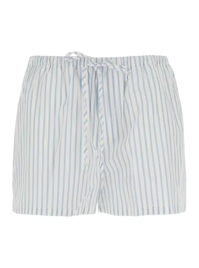 Dunst Striped Cotton-blend Shorts In White