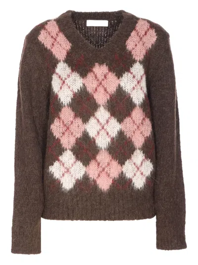 DUNST STRIPED CREW-NECK SWEATER