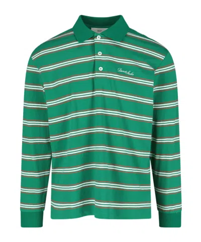 Dunst Striped Long Sleeve Polo Shirt