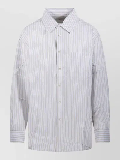 Dunst Striped Oversized Shirt In Gray