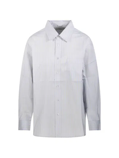 Dunst Striped Pocket Shirt In Gray