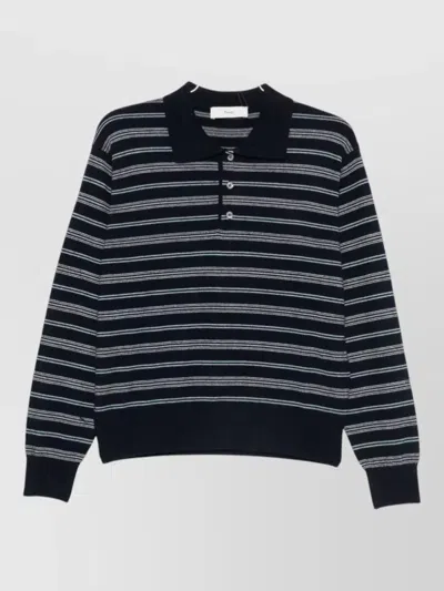 Dunst Wool Blend Striped Polo Shirt In Multi