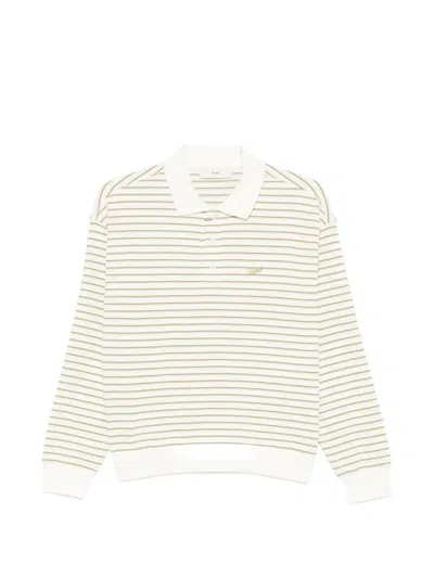 Dunst Striped Polo Shirt In Neutral