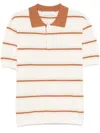 Dunst Unisex Striped Polo Knit Polo Shirt Multicolor In Neutrals