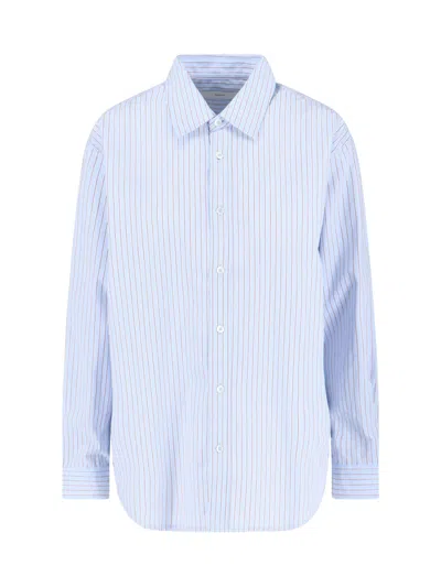 Dunst Striped Shirt In Blue