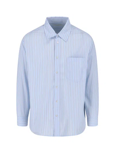 Dunst Striped Shirt In Blue