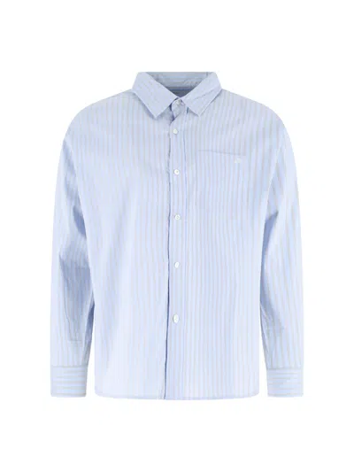 Dunst Striped Shirt In Blue