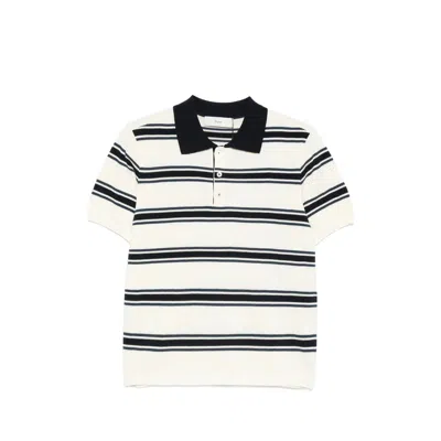 Dunst Striped Short-sleeve Polo Shirt In Multi