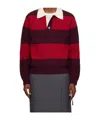 Dunst Striped Polo-neck Sweater In Multi