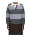 Dunst Striped Sweater In Blue