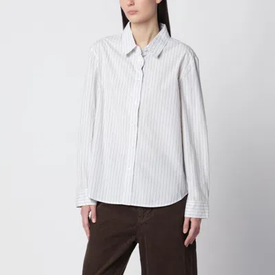 Dunst Studio Striped Cotton Shirt In Gray