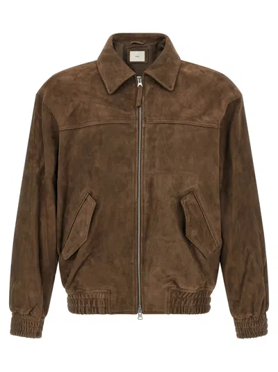 Dunst Suede Blouson In Brown