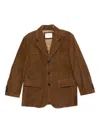 Dunst Unisex Tailored Suede Jacket In Brown