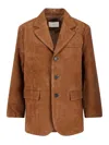 Dunst Unisex Suede Tailored Half Jacket In Brown