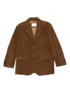 Dunst Unisex Tailored Suede Jacket In Brown
