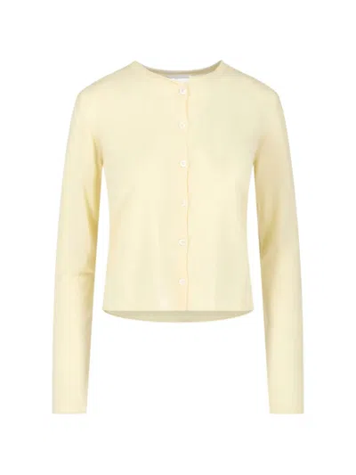 Dunst Summer Essential Buttoned Cardigan In Yellow