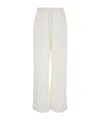 Dunst White Wide Pants In Cotton Blend Woman