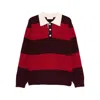 Dunst Striped Polo-neck Sweater In Multi