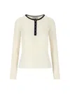 Dunst Ribbed Fabric Sweater In White
