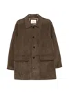 Dunst Raglan-sleeve Button-up Coat In Brown