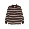 Dunst Brown Sweater With All-over Striped Motif And Front Logo In Cotton Woman In Black