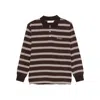 Dunst Brown Sweater With All-over Striped Motif And Front Logo In Cotton Woman In Brown
