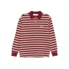 Dunst Bordeaux Sweater With All-over Striped Motif And Front Logo In Cotton Woman In Red