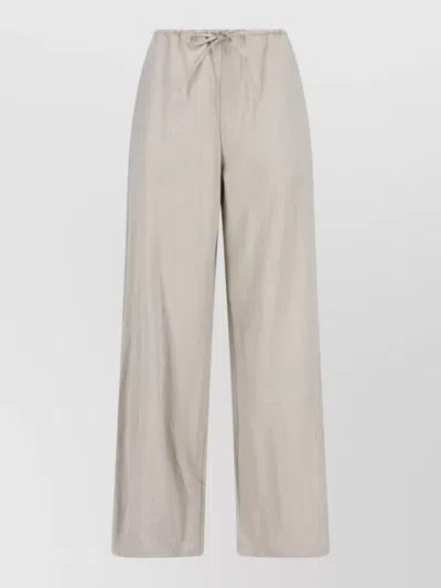 Dunst Tailored Straight Pants Two Back Pockets In White