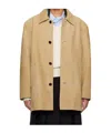 Dunst Tan Suede Half Leather Jacket In Brown