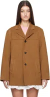 Dunst Faux-leather Jacket In Camel