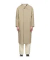Dunst Unisex Cotton Blend Mac Coat In Brown