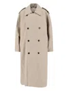 Dunst Cotton Blend Trench Coat In Neutral