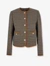 Dunst Tweed Blazer In Brown