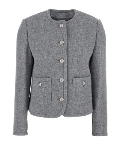 DUNST DUNST TWEED BUTTONED JACKET