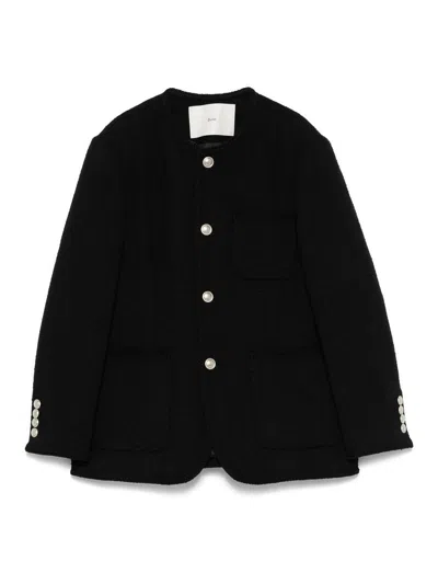 Dunst Tweed Oversized Jacket In Black