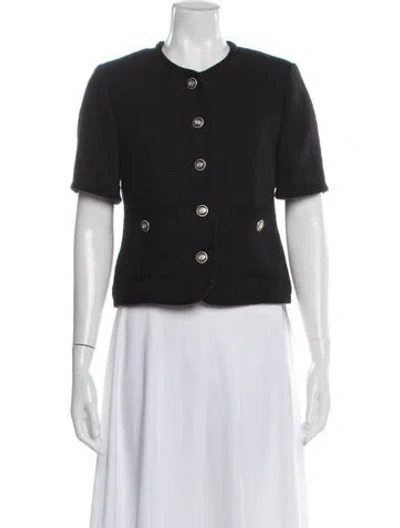 Pre-owned Dunst Tweed Pattern Jacket In Black