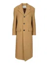 Dunst Unisex 2-way 3 Button Boucle Wool Coat Coats Beige In Brown