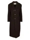 Dunst Unisex 2-way 3 Button Boucle Wool Coat Coats Brown In Brown