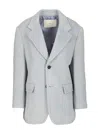 Dunst Unisex Alpaca Blazer Coat Jackets Light Blue In Blue