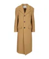 Dunst Unisex 2-way 3 Button Boucle Wool Coat Coats Beige In Brown