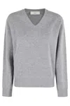 Dunst Unisex Cahsmere V Neck Sweater In Gray