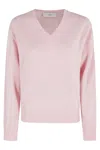 Dunst Unisex Cahsmere V Neck Sweater In Pink