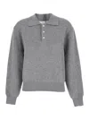 Dunst Unisex Cashmere Collared Sweater In Gray