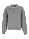 Dunst Unisex Cashmere Collared Sweater In Gray