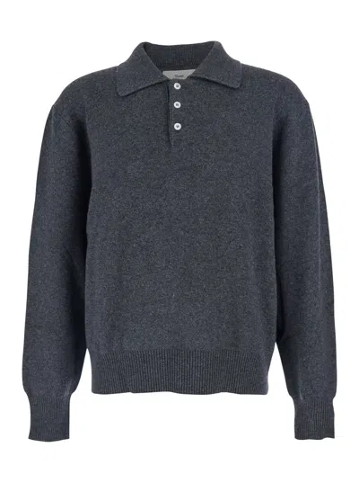 DUNST UNISEX CASHMERE COLLARED SWEATER