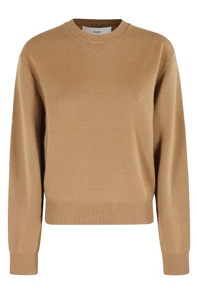 Dunst Unisex Cashmere Crewneck Sweater In Orange