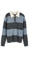 Dunst Striped Polo Knitwear In Brown