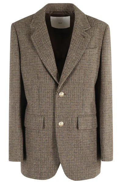Dunst Unisex Classic 2 Button Blazer In Brown